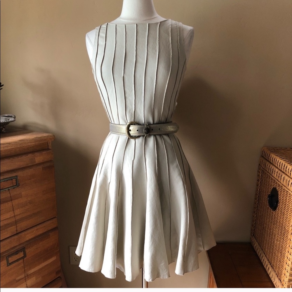 Calvin Klein Beige Linen Blend Dress